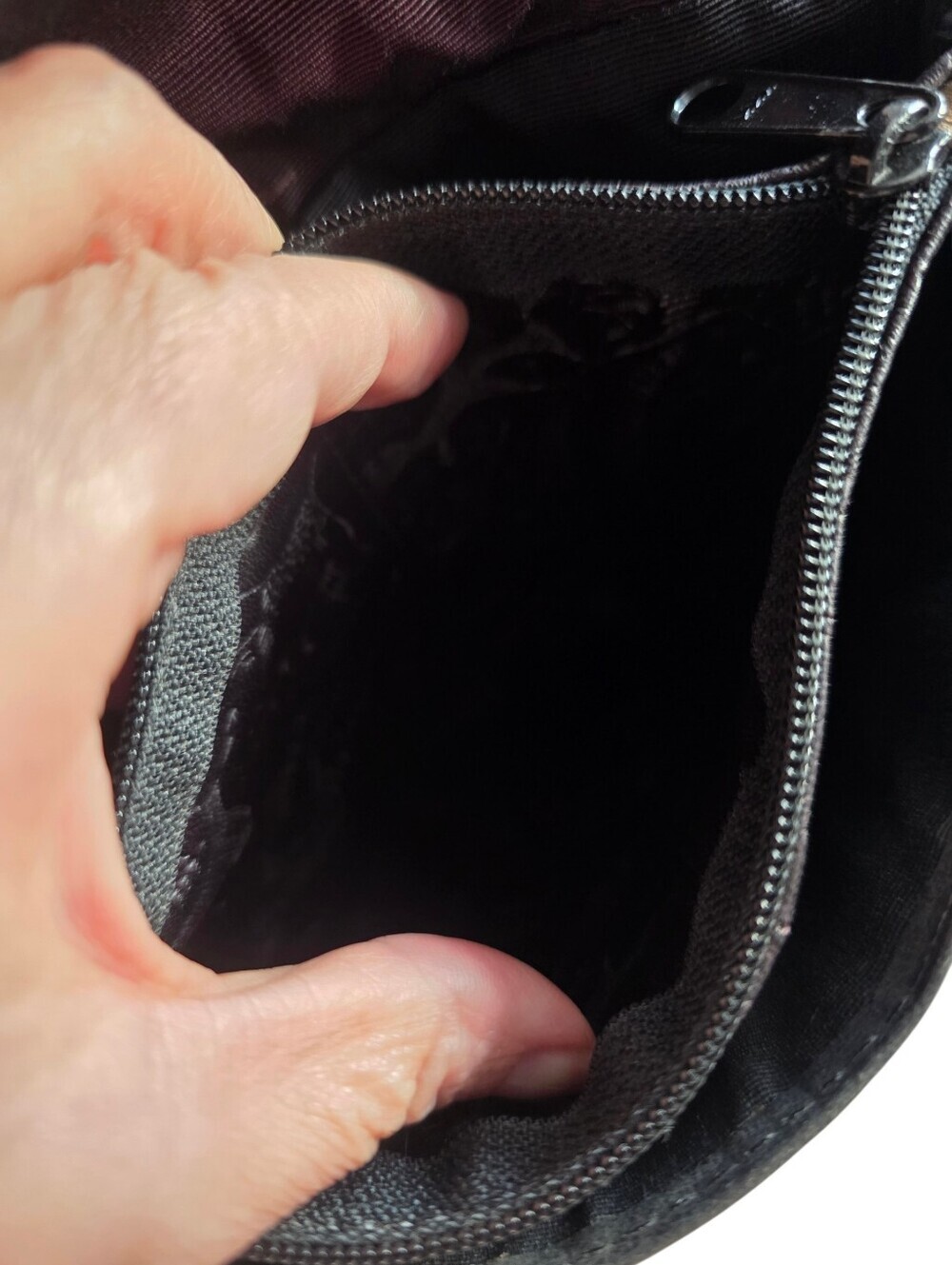 Gayle Anderson Designs Vintage Charcoal Leather Crossbody Bag with Tassel - Picture 8 of 16
